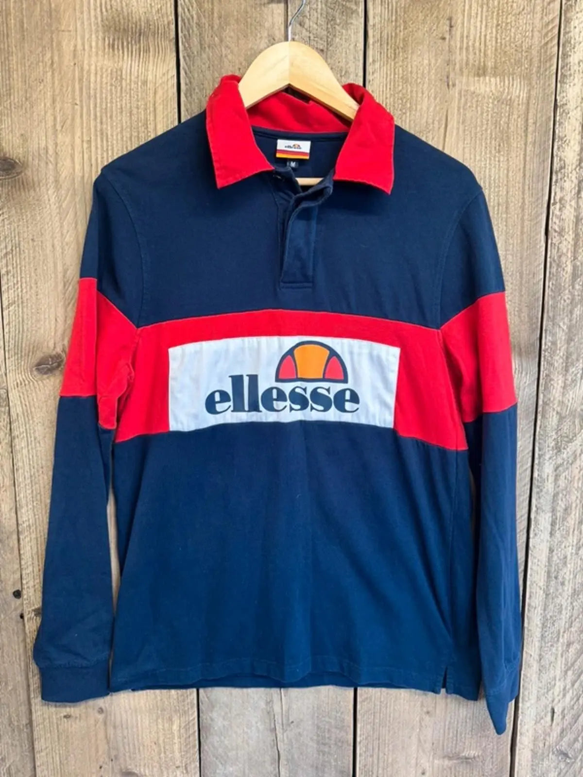 Vintage 1990s Ellesse Rugby Top Jumper Sweatshirt medium 