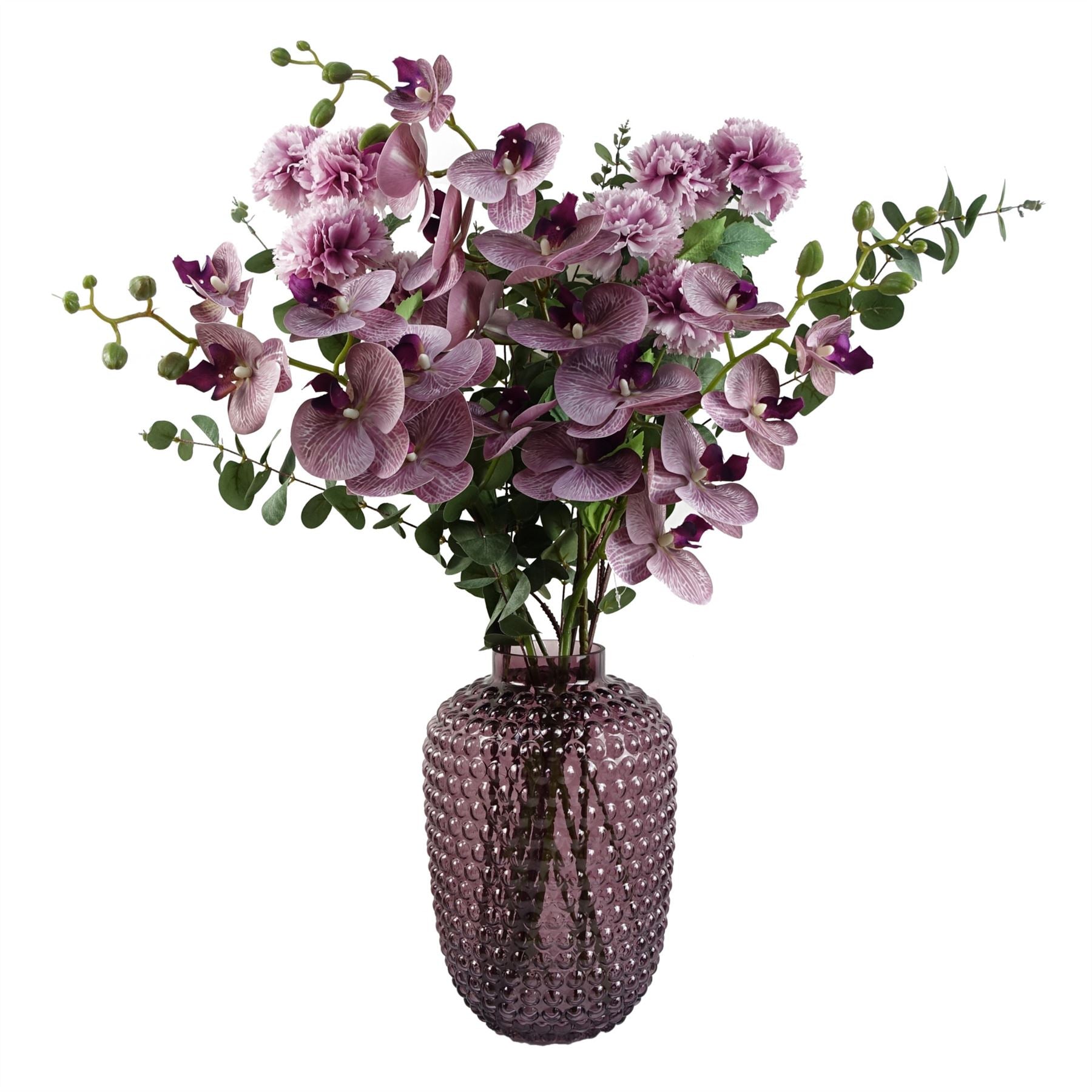 Pack of 6 x Artificial Flowers Pink Carnation Stem - 4 Flowers 70cm-3