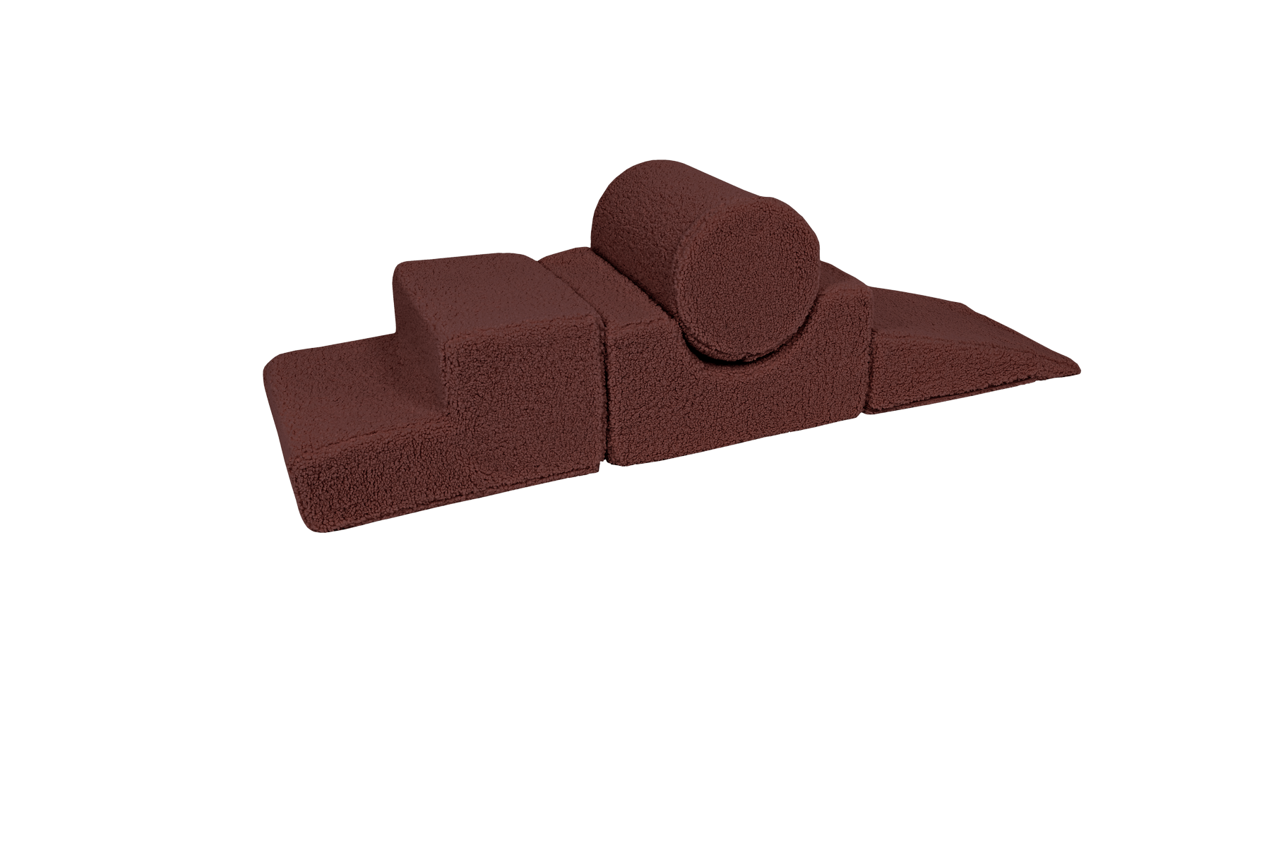 Shape Play Set with Four Soft Foam Pieces in Brown