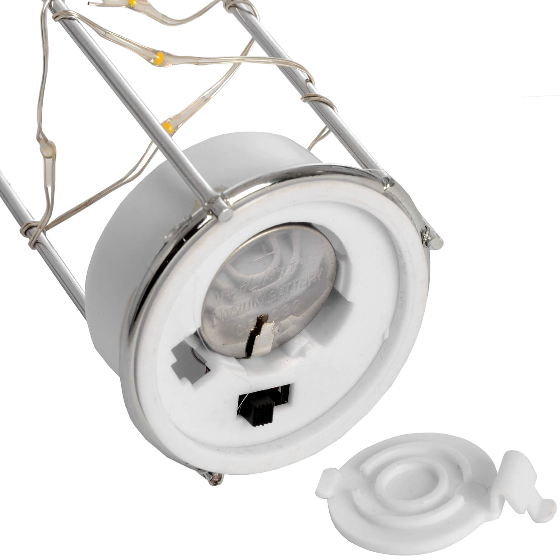 Frosted Grey LED Lantern with Rope Handle