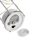 Frosted Grey LED Lantern with Rope Handle
