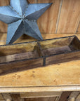 Rustic Wooden Double Brick Mould / Decorative Herb Planter / Storage Box Tray