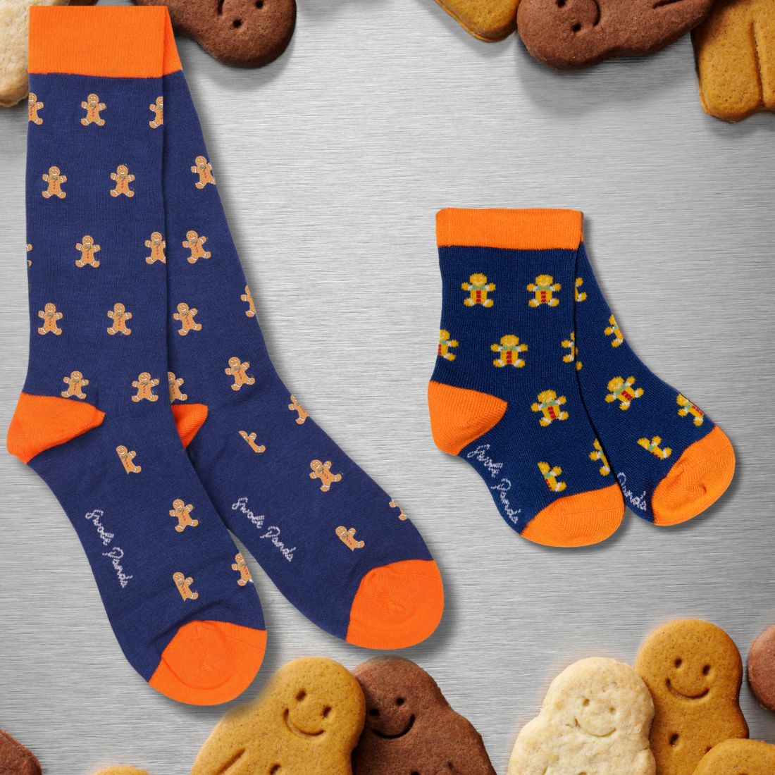 Gingerbread Men Matching Bamboo Socks (Adult &amp; Child)