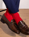 Classic Red Bamboo Socks (Comfort Cuff)