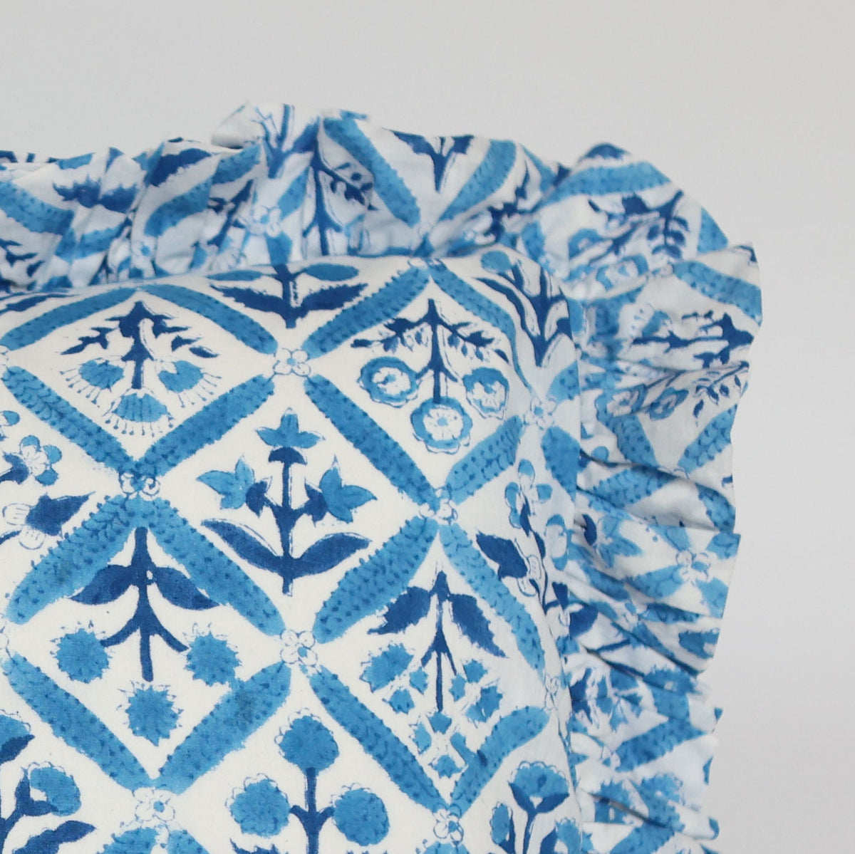 Blue Trellis Cushion Cover