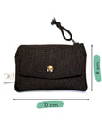 Black Hole Compact Reused Fabric Wallet