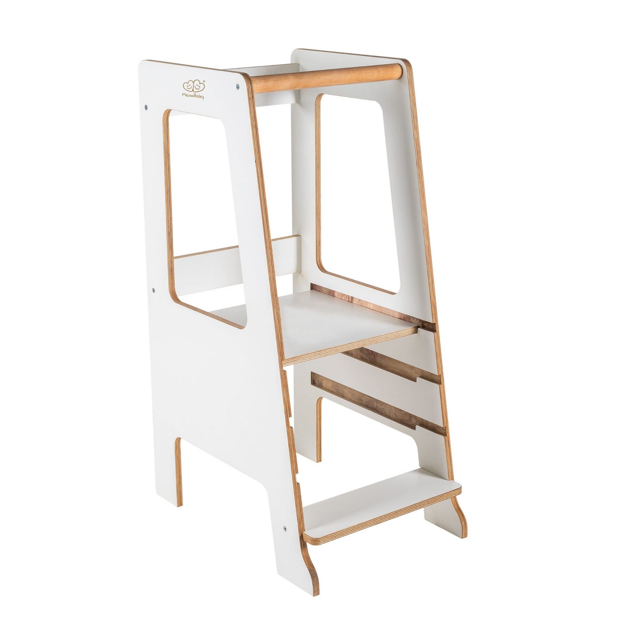 White Plywood Kitchen Helper with Scandi Style