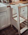 White Plywood Kitchen Helper with Scandi Style