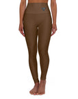 🌿 Organic Cotton Yoga Pants Brown – High-Waisted, Breathable, Sustainable Activewear by Yune Yoga-0