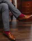 Burgundy Bamboo Socks (Comfort Cuff)