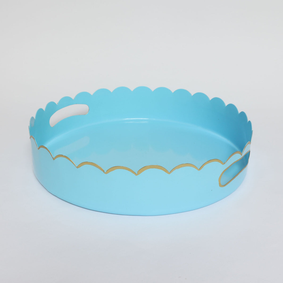 Blue Scalloped Tray