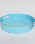 Blue Scalloped Tray