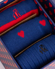Love Heart Sock Box - 3 Pairs of Bamboo Socks (His)