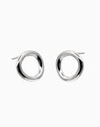 Silver Asymmetrical Irregular Statement Earrings