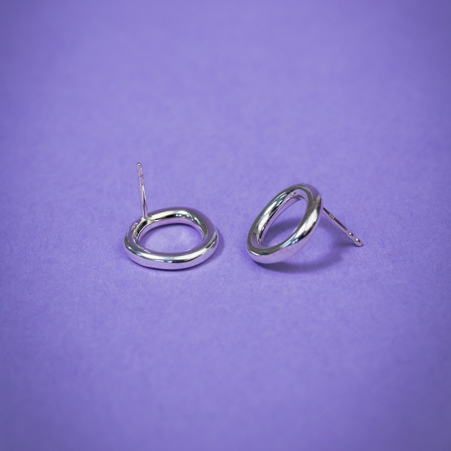 IRREGULAR Silver Asymmetrical Earrings - Handcrafted Elegance by Maarja Palu at www.brixbailey.com
