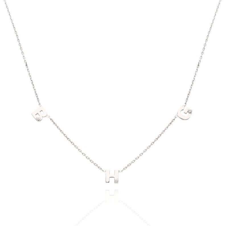 Personalized Diamond Initial Necklace