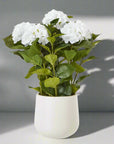 White Hydrangea Artificial Potted Plant