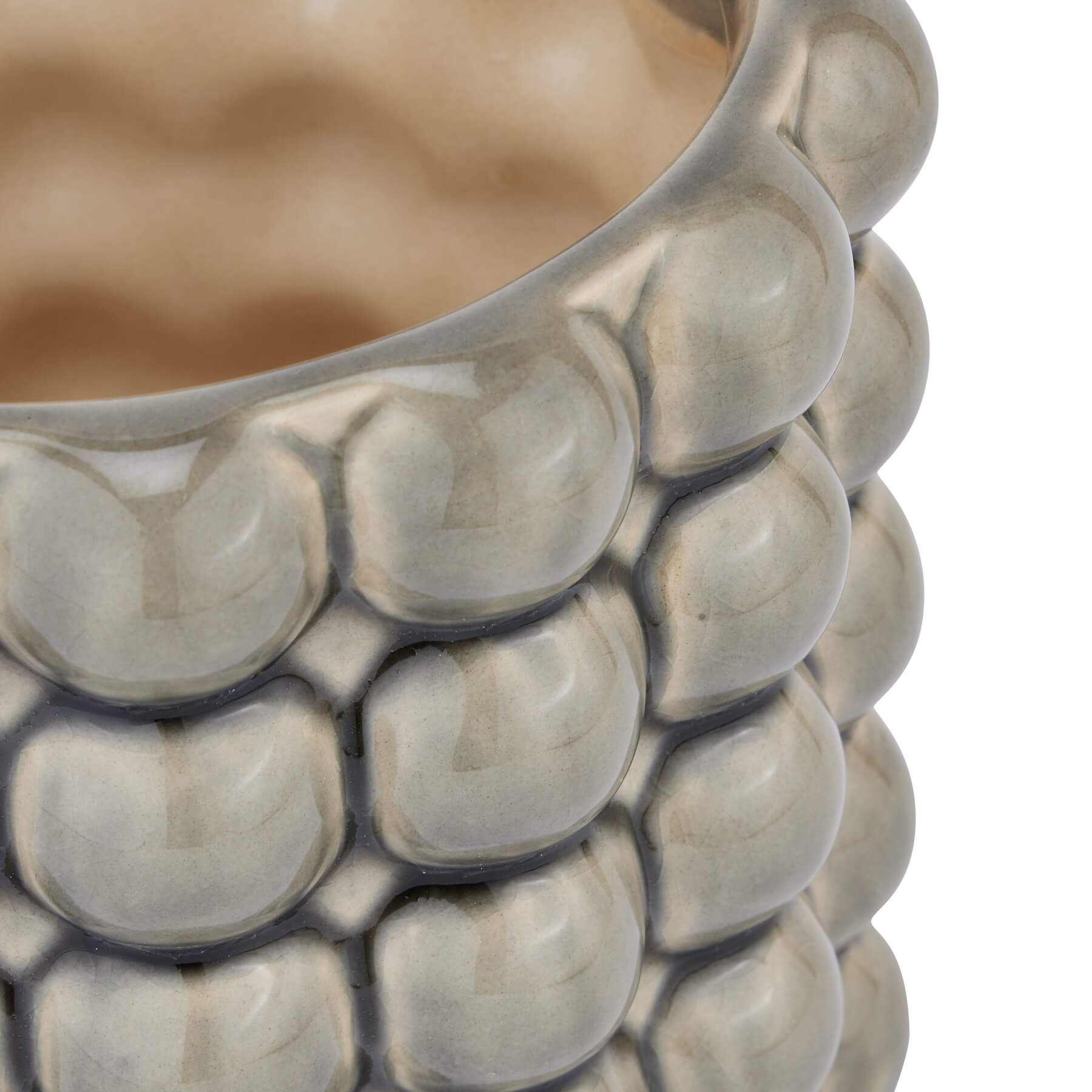 Stylish Grey Bubble Planter | Seville Collection