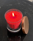Unscented Powder Candle in Red Glass 160g