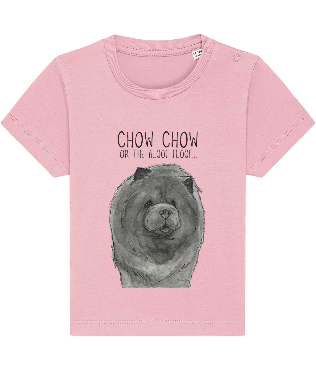 Cute &amp; Comfy Blue Chow Chow Baby T-Shirt – Perfect for Little Dog Lovers!