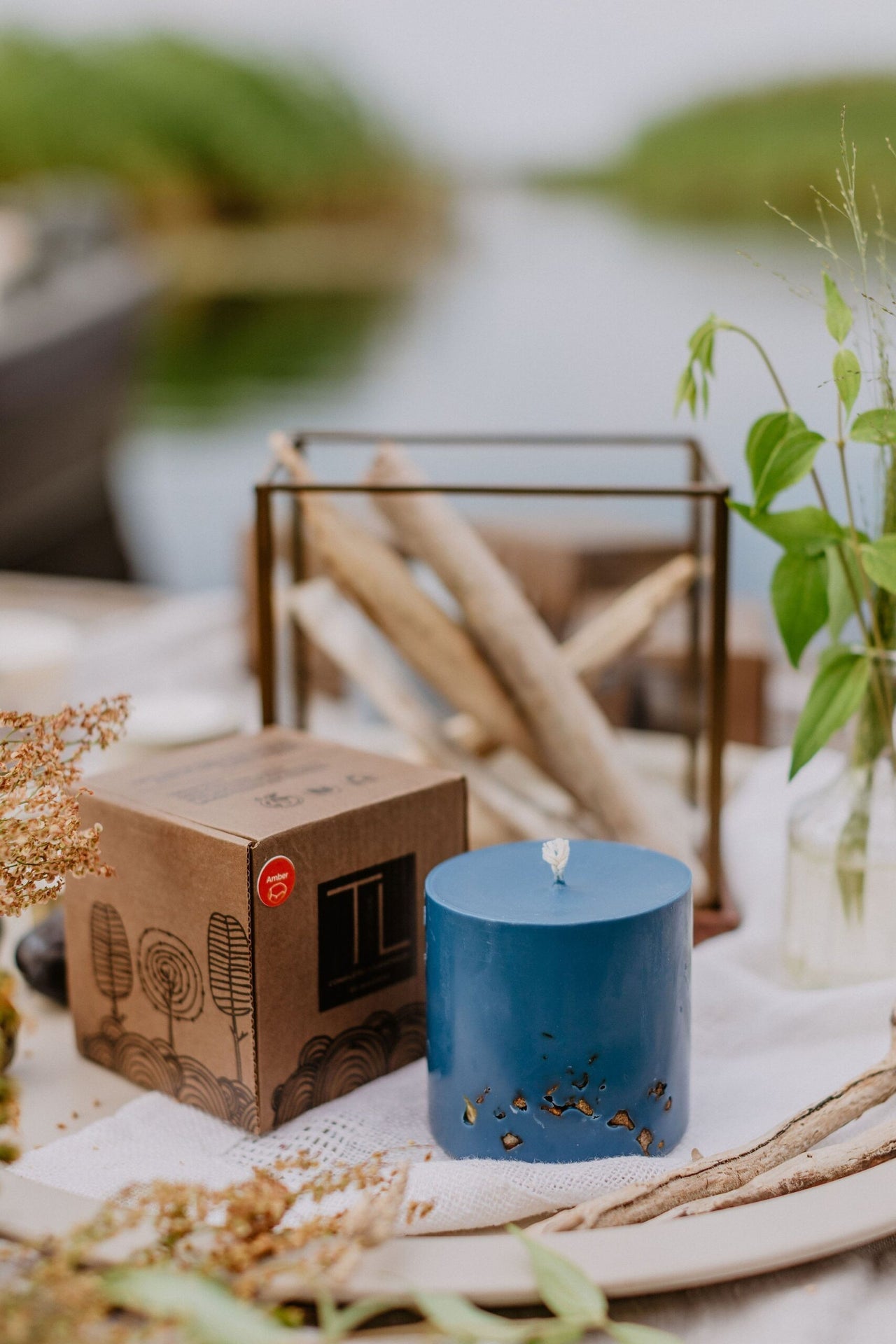 Amber Glow Candle – Mystical Light & Invigorating Lime Fragrance by TL Candles at www.brixbailey.com