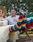 Multi Fine Striped Bamboo Socks