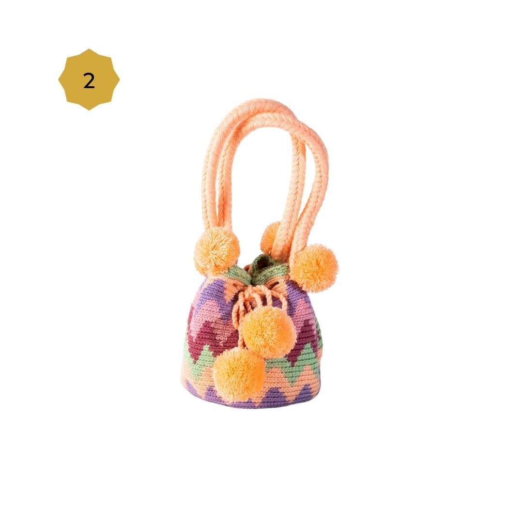 Mini Mochila Bucket Bag With Patterns
