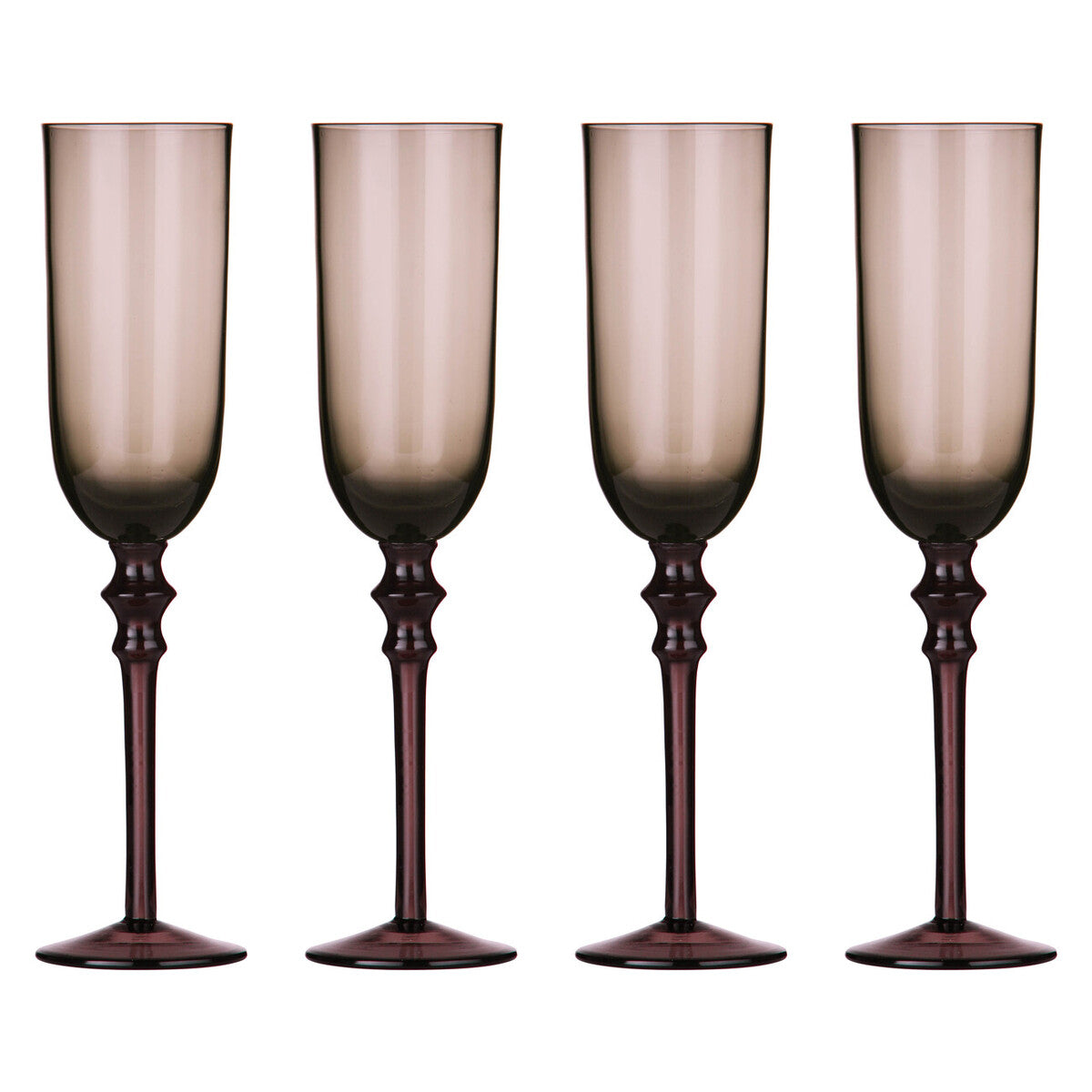 Set of Four Purple Champagne Glasses | Tessa