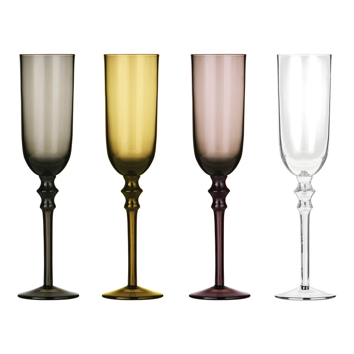 Set of Four Purple Champagne Glasses | Tessa