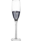 Apollo Silver and Clear Set of 4 Champagne Glasses 210ml