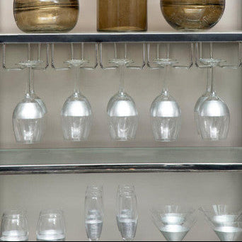 Apollo Silver and Clear Set of 4 Champagne Glasses 210ml