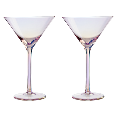 Set of 2 Martini Glasses | Frosted Deco