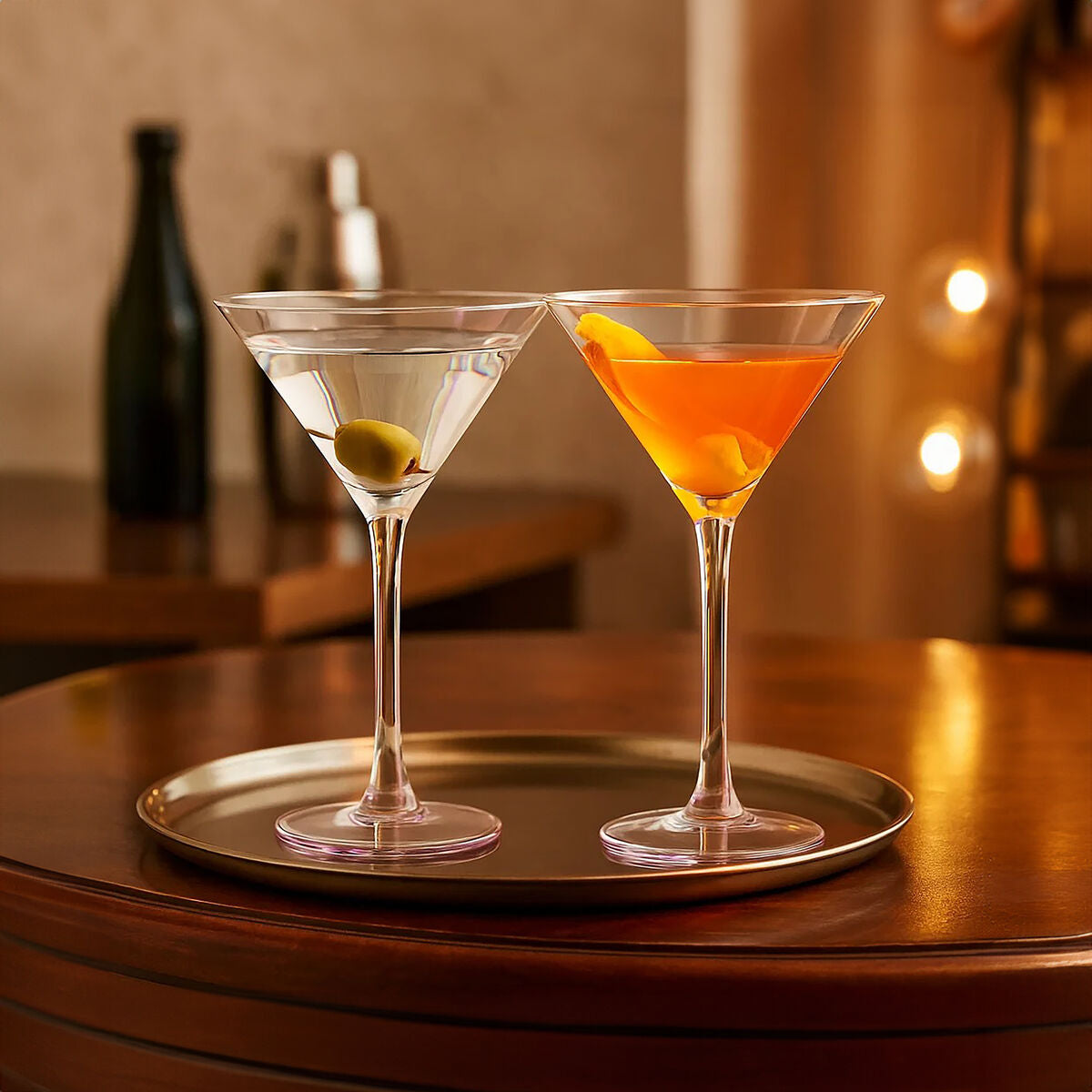 Set of 2 Martini Glasses | Frosted Deco