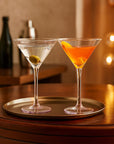 Set of 2 Martini Glasses | Frosted Deco
