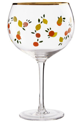 Set of 2 Citrus Design Gin Glasses | Mila