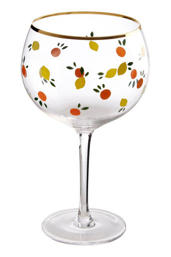 Set of 2 Citrus Design Gin Glasses | Mila