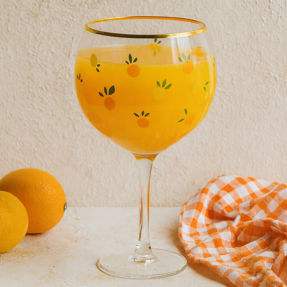 Set of 2 Citrus Design Gin Glasses | Mila