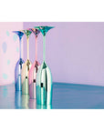 Set of 4 Multicolour Champagne Glasses | Mimo