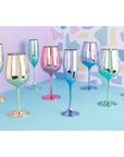 Set of 4 Multicolour Champagne Glasses | Mimo
