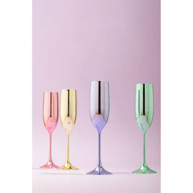 Set of 4 Multicolour Champagne Glasses | Mimo