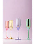 Set of 4 Multicolour Champagne Glasses | Mimo
