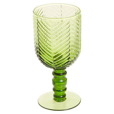 Set of Four Green Wine Glasses | Fleur