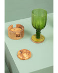 Set of Four Green Wine Glasses | Fleur