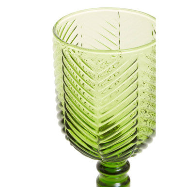 Set of Four Green Wine Glasses | Fleur