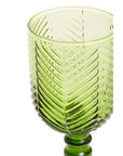 Set of Four Green Wine Glasses | Fleur