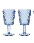 Set of Four Blue Wine Glasses | Fleur