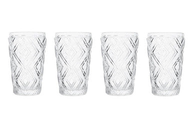 Set of Four Clear Highball Glasses | Fleur