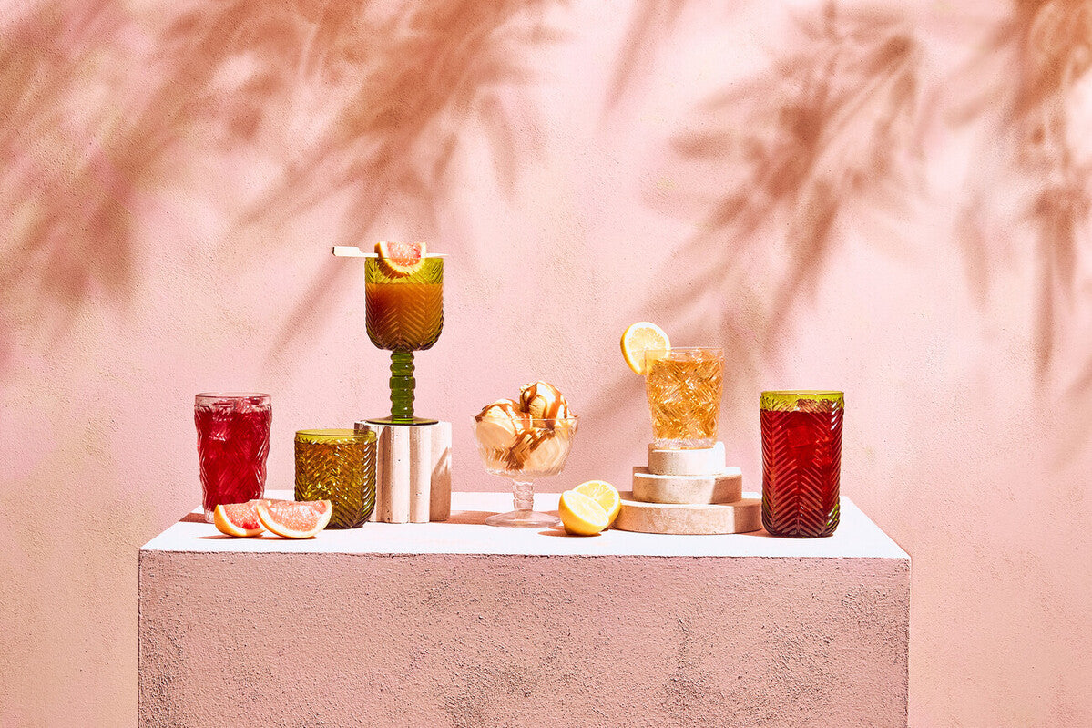 Set of Four Clear Highball Glasses | Fleur