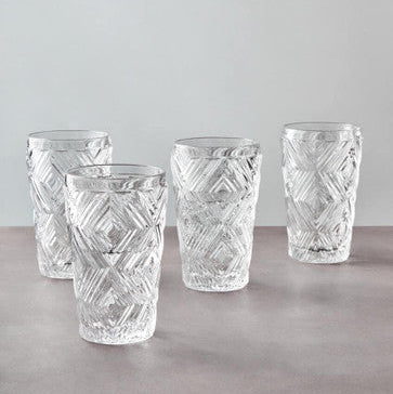 Set of Four Clear Highball Glasses | Fleur