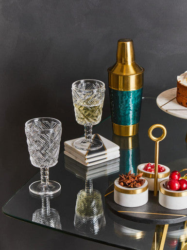 Set of Four Clear Wine Glasses | Fleur